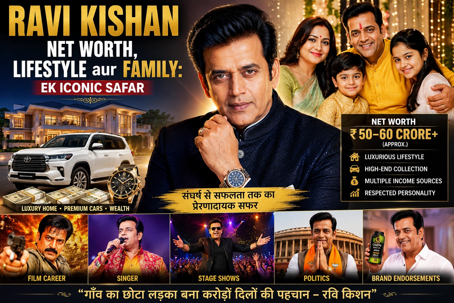 Ravi Kishan Net Worth, Lifestyle aur Family: Ek Iconic Safar