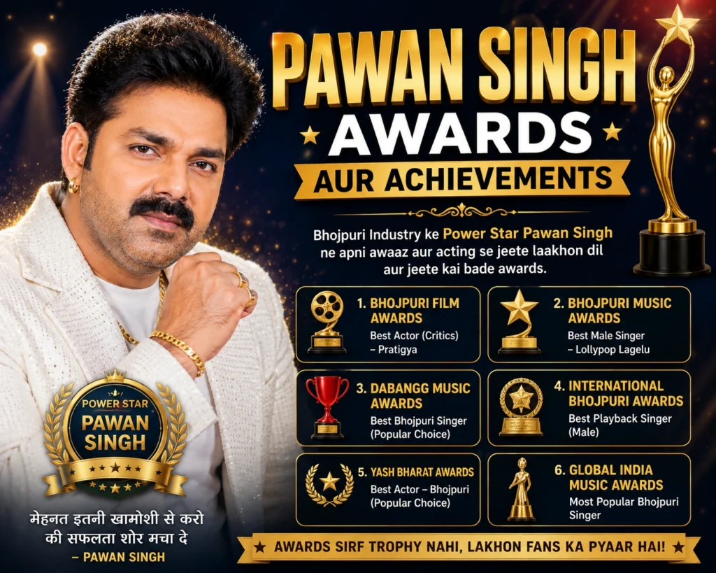 Pawan Singh Awards aur Achievements